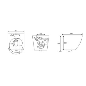 Унитаз подвесной Abber Bequem безободковый с сиденьем дюропласт