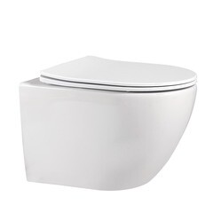 Изображение товара Унитаз подвесной Abber Bequem безободковый с сиденьем дюропласт микролифт (AC1100)