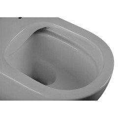 Унитаз подвесной Abber Bequem безободковый серый с сиденьем дюропласт микролифт (AC1103MG) - фото 8