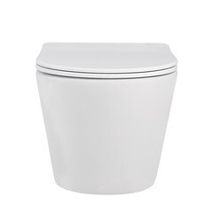 Унитаз подвесной Abber Bequem безободковый с сиденьем дюропласт микролифт (AC1102MW) - фото 6