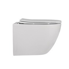 Унитаз подвесной Abber Bequem безободковый с сиденьем дюропласт микролифт (AC1100MW) - фото 2