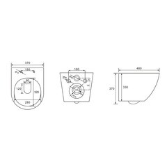 Унитаз подвесной Abber Bequem безободковый с сиденьем дюропласт микролифт (AC1100MW) - фото 7
