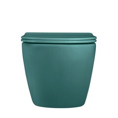 Унитаз подвесной Abber Bequem безободковый зеленый с сиденьем дюропласт микролифт (AC1101MBG) - фото 8