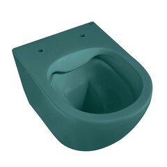 Унитаз подвесной Abber Bequem безободковый зеленый с сиденьем дюропласт микролифт (AC1101MBG) - фото 6