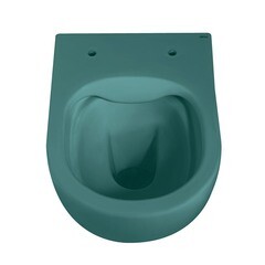 Унитаз подвесной Abber Bequem безободковый зеленый с сиденьем дюропласт микролифт (AC1101MBG) - фото 3