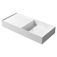 Раковина Abber Stein 80 см подвесная белая матовая (AS2648) - фото 1