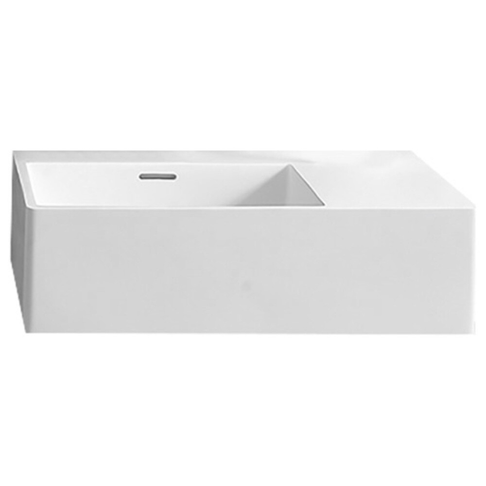 Изображение товара Раковина Abber Stein 56 см накладная белая матовая из искусственного камня