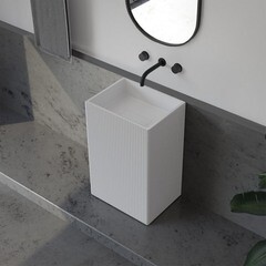 Раковина Abber Stein 500 мм напольная белая матовая (AS2503-H) - фото 5