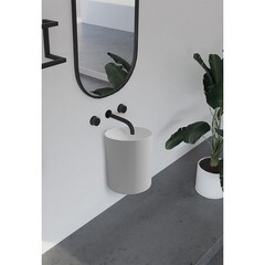 Раковина Abber Stein 42 см подвесная белая матовая (AS2624) - фото 3