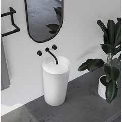 Раковина Abber Stein 450 мм напольная белая матовая (AS2506) - фото 4