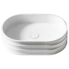 Раковина Abber Stein 56 см накладная белая матовая (AS2650) - фото 1