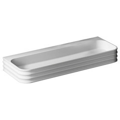 Раковина Abber Stein 100 см подвесная белая матовая (AS2651-1.0) - фото 1