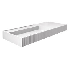 Раковина Abber Stein 120 см подвесная белая матовая (AS2628) - фото 1