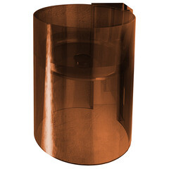 Изображение товара Раковина Abber Kristall 42 см угловая подвесная коричневая (AT2705Opal)