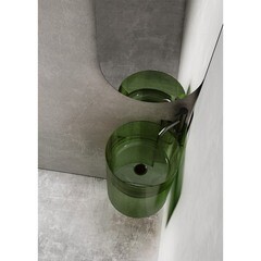 Раковина Abber Kristall 42 см угловая подвесная зеленая (AT2705Emerald) - фото 4