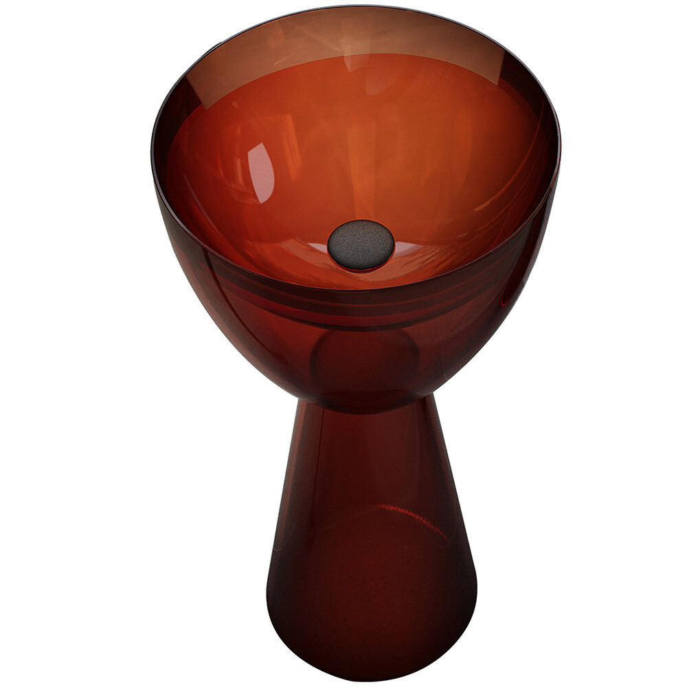 Изображение товара Напольная коричневая раковина Abber Kristall 450 мм из полиэфирной смолы