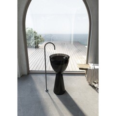 Раковина Abber Kristall 450 мм напольная черная (AT2703Onyx) - фото 4