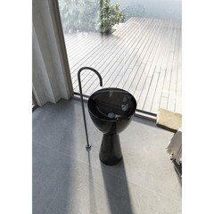 Раковина Abber Kristall 450 мм напольная черная (AT2703Onyx) - фото 5