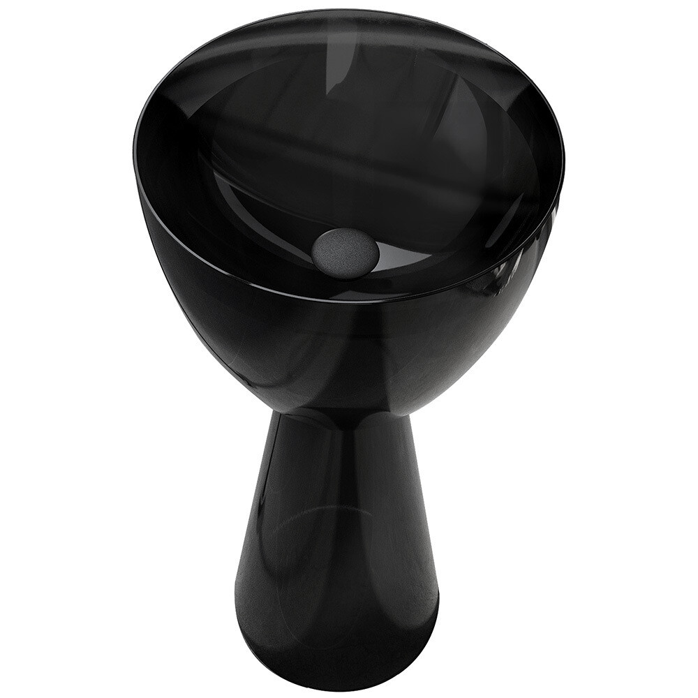 Изображение товара Раковина напольная Abber Kristall 450 мм черная с пьедесталом