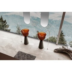 Раковина Abber Kristall 450 мм напольная черная/коричневая (AT2703Black-Opal) - фото 4