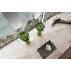 Раковина Abber Kristall 450 мм напольная зеленая (AT2702Emerald-H) - фото 4