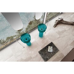 Раковина Abber Kristall 450 мм напольная бирюзовая (AT2702Aquamarin) - фото 4