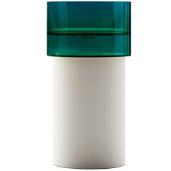 Изображение товара Раковина Abber Kristall 450 мм напольная белая/бирюзовая (AT2701White-Aquamarin-H)