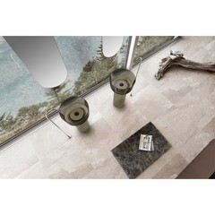 Раковина Abber Kristall 450 мм напольная оливковая (AT2702Vesuvian) - фото 4