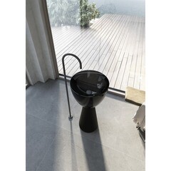 Раковина Abber Kristall 450 мм напольная черная (AT2703Onyx-Black) - фото 4