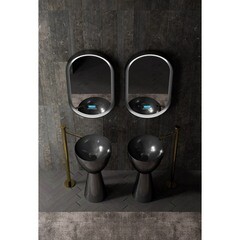 Раковина Abber Karbon 450 мм напольная черная (AK2003) - фото 7