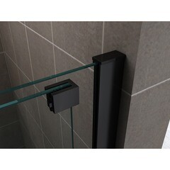 Душевая перегородка Abber Komfort черная 100х200 см стекло прозрачное 8 мм (AG09100B) - фото 5