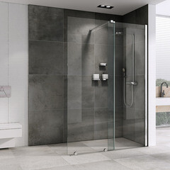 Душевая перегородка Abber Komfort хром 120х200 см стекло прозрачное 8 мм (AG09120) - фото 2