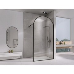 Душевая перегородка Abber Immer Offen черная 120х230 см стекло прозрачное 8 мм (AG64120BN8) - фото 3