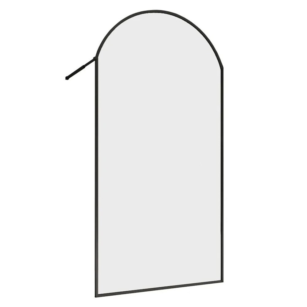 Изображение товара Душевая перегородка Abber Immer Offen 120x230 см стекло прозрачное черная рама 6 мм