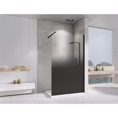 Душевая перегородка Abber Immer Offen черная 120х200 см стекло матовое 6 мм (AG69121BD) - фото 3