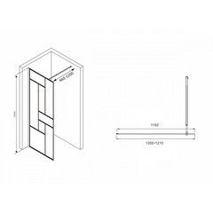 Душевая перегородка Abber Immer Offen черная 120х200 см стекло прозрачное 8 мм (AG63120B8) - фото 2