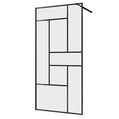 Изображение товара Душевая перегородка Abber Immer Offen черная 120х200 см стекло прозрачное 8 мм (AG63120B8)