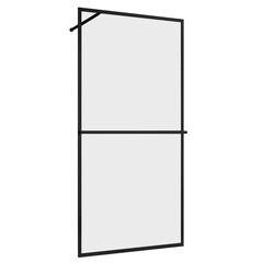 Изображение товара Душевая перегородка Abber Immer Offen черная 120х200 см стекло прозрачное 6 мм (AG60120B)