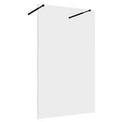 Изображение товара Душевая перегородка Abber Immer Offen черная 120х200 см стекло прозрачное 8 мм (AG68120B8)