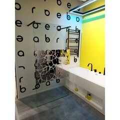 Душевая перегородка Abber Immer Offen черная 100х200 см стекло прозрачное 8 мм (AG68100BF8) - фото 5