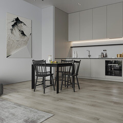 Плитка кварцвиниловая дуб темный замковая 2,232 кв.м 4 мм с микрофаской - фото 2