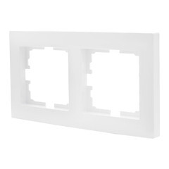 Рамка Lezard Vesna двухместная белая (742-0200-147) - фото 2