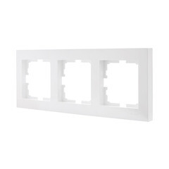 Рамка Lezard Vesna трехместная белая (742-0200-148) - фото 4
