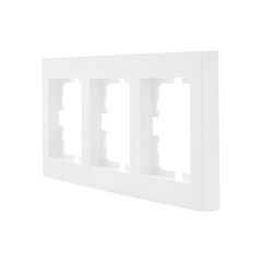 Рамка Lezard Vesna трехместная белая (742-0200-148) - фото 2