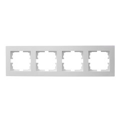Рамка Lezard Vesna четырехместная белая (742-0200-149) - фото 1