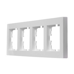 Рамка Lezard Vesna четырехместная белая (742-0200-149) - фото 4