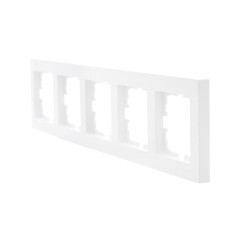 Рамка Lezard Vesna пятиместная белая (742-0200-150) - фото 4