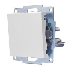 Выключатель Lezard Vesna одноклавишный встраиваемый белый (742-0288-100) - фото 9