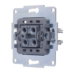 Выключатель Lezard Vesna одноклавишный встраиваемый белый (742-0288-100) - фото 6