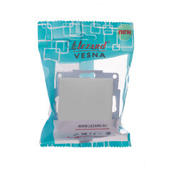 Выключатель Lezard Vesna одноклавишный встраиваемый белый (742-0288-100) - фото 4